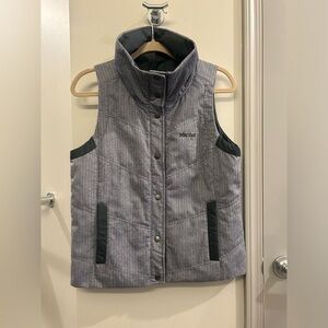 Marmot Reversible Vest Men’s Medium Grey Geometric Button Up